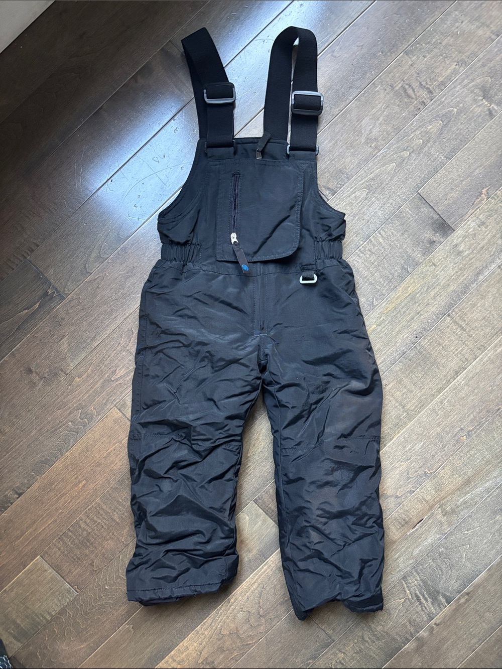 Kids Slalom Black Snow Bib Overalls
